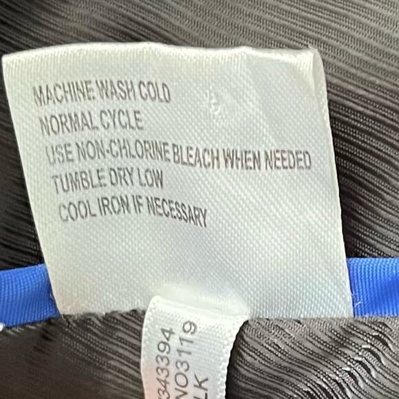 Calvin Klein black water resistant trench coat size Large button closure - Picture 10 of 14